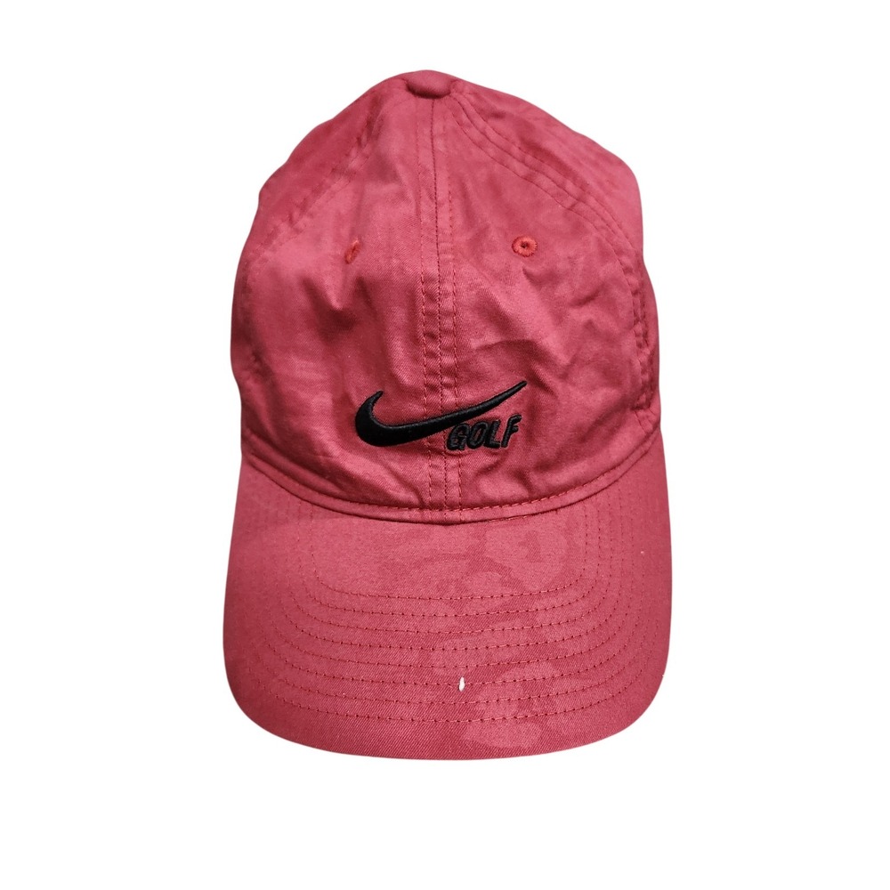 Nike Golf Hat Cap Strap Back Mens One Size Red Heritage86 Dri-FIT Twill Baseball